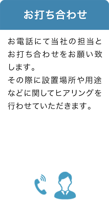 2.お打ち合わせ 当社担当とのお電話でのお打ち合わせ
