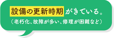 設備が古く、電気代の負担が大きい